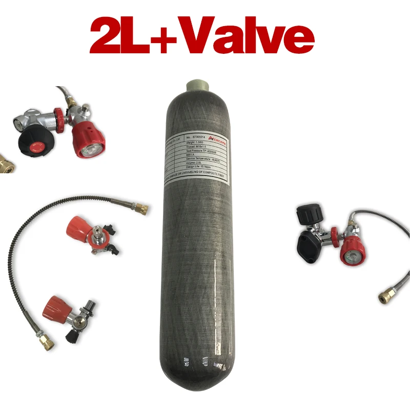 AC102 Acecare 2L PCP цилиндр из углеродного волокна для охоты 4500Psi Воздушный сжатый пистолет/Airforce Condor/пневматическая винтовка с клапаном M18* 1,5