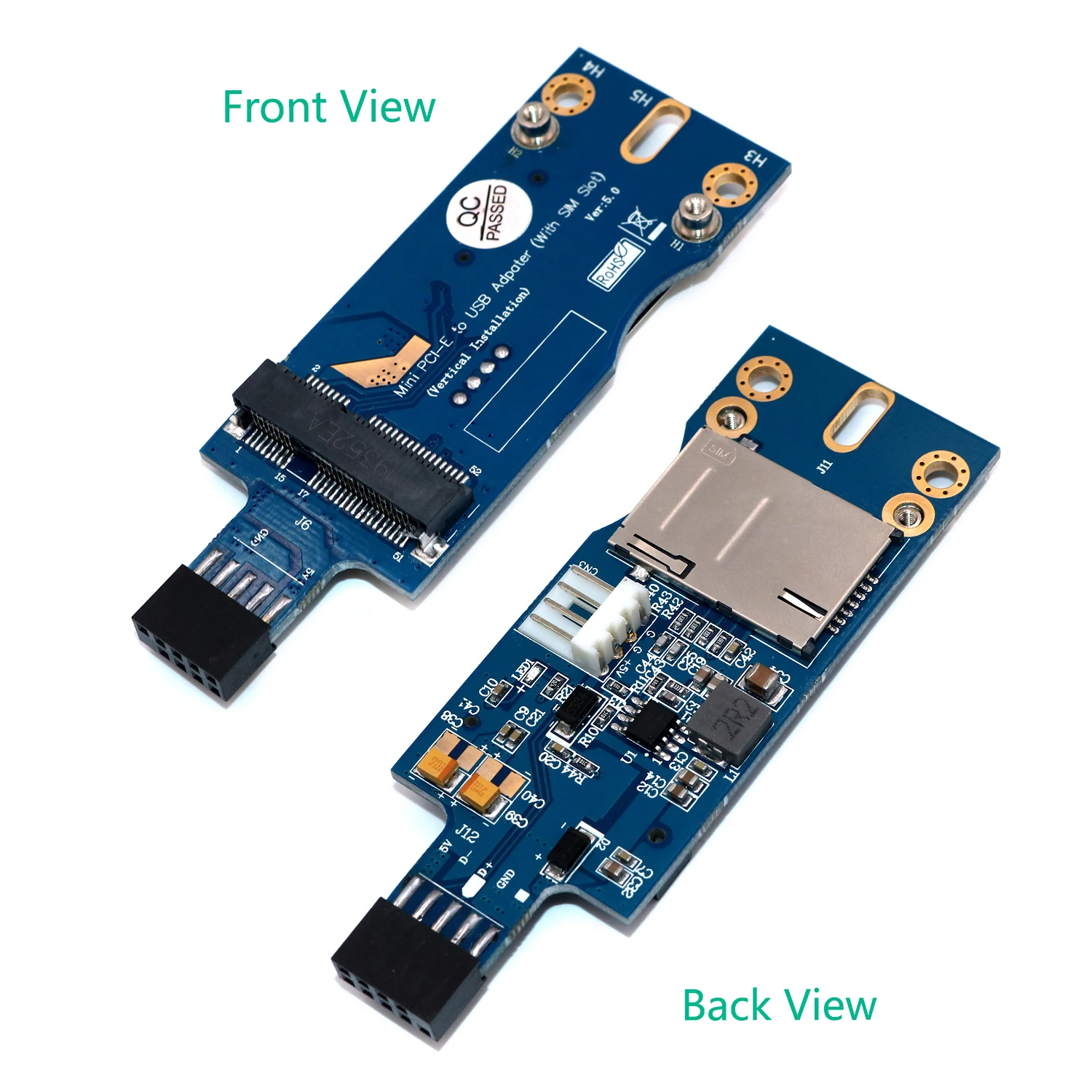 Мини PCI-E беспроводной к USB с слотом для sim-карты WWAN LTE модуль адаптер карта для рабочего стола Встроенная система USB 9Pin мини PCI-E адаптер