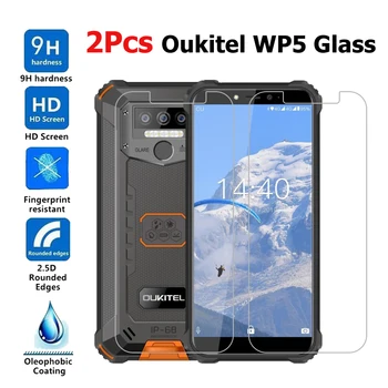 

2PCS Glass For Oukitel WP5 Tempered Glass Screen Protector Scratch proof Smartphone LCD Film For Oukitel WP 5 Glass Cover 5.45"