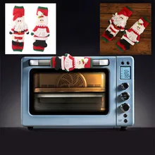 Силиконовая перчатка для микроволновки мультфильм стерео Санта Клаус холодильник перчатки термостойкие перчатки зажимы изоляция антипригарная# C