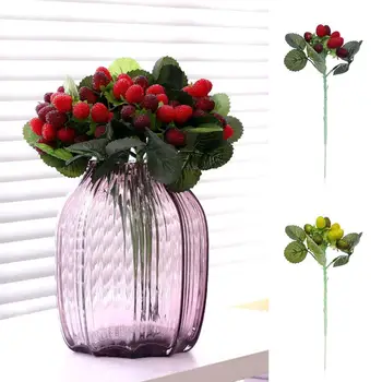 

9 small strawberries, small mulberry berries, artificial high-grade fruits, home decoration artificial flowers, silk flowers
