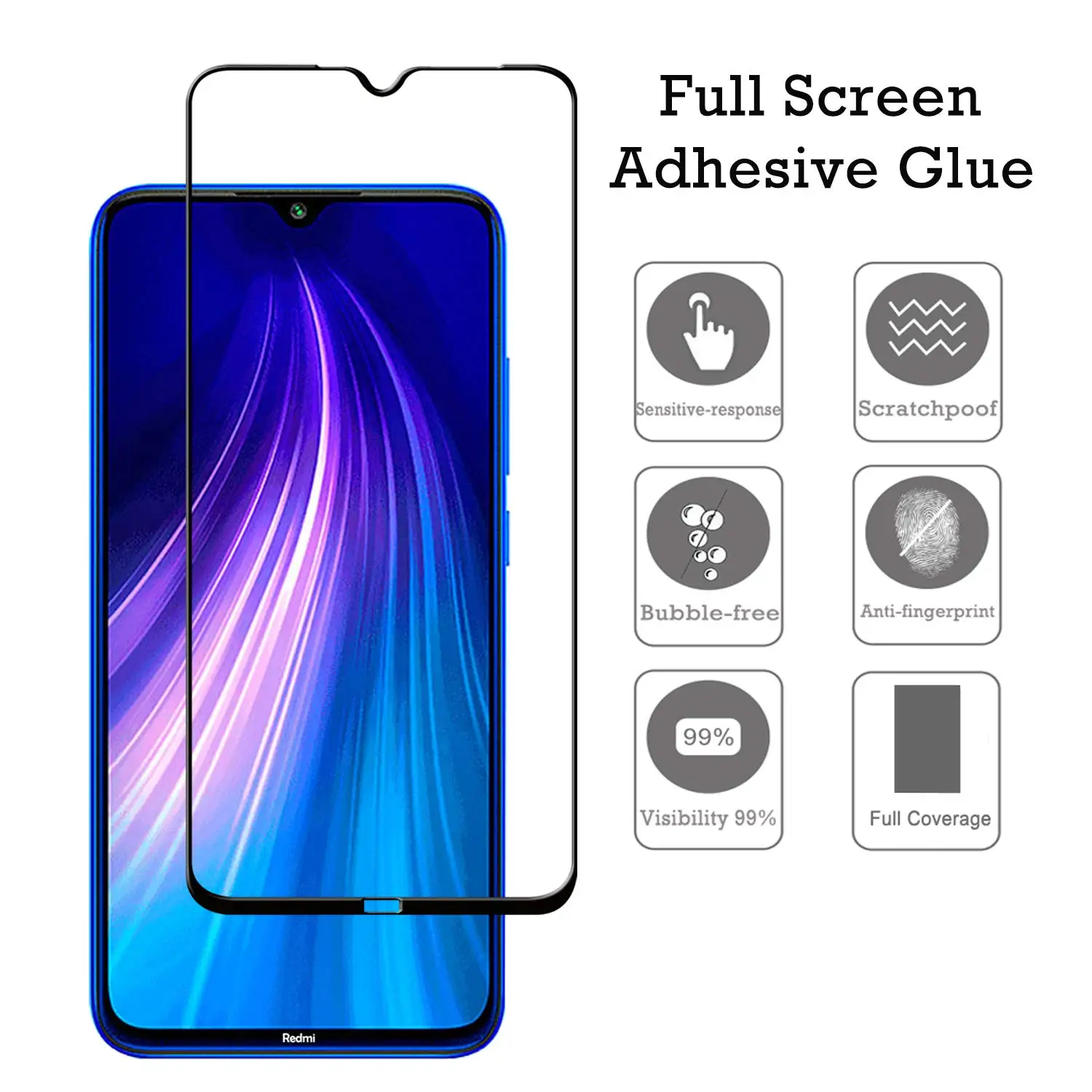 2 в 1 Защитная пленка для задней камеры Xiaomi Redmi Note 8 Pro твердое защитное стекло 9D
