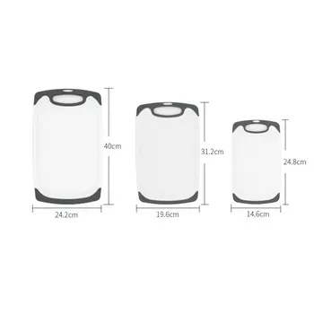 

1/3PCS Kitchen Cutting Board Set Juice Grooves with Easy-Grip Handles BPA-Free Non-Porous Dishwasher Safe TB Sale