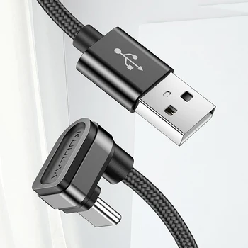 

KUULAA Nylon USB C Cable 180 Degree Fast Charger USB Type C Cable For Xiaomi Mi 8 Samsung Galaxy S9 Plus Mobile Phone Cables