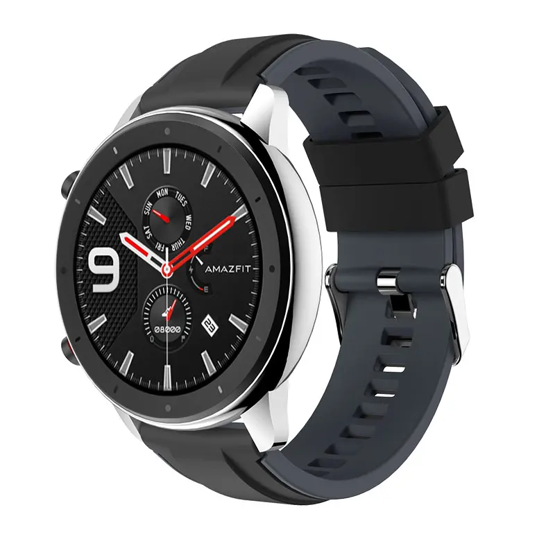 22 мм силиконовый ремешок для Xiaomi Huami Amazfit Pace Stratos GTR 47 мм умный ремешок для часов для samsung Galaxy watch 46 мм ремешок