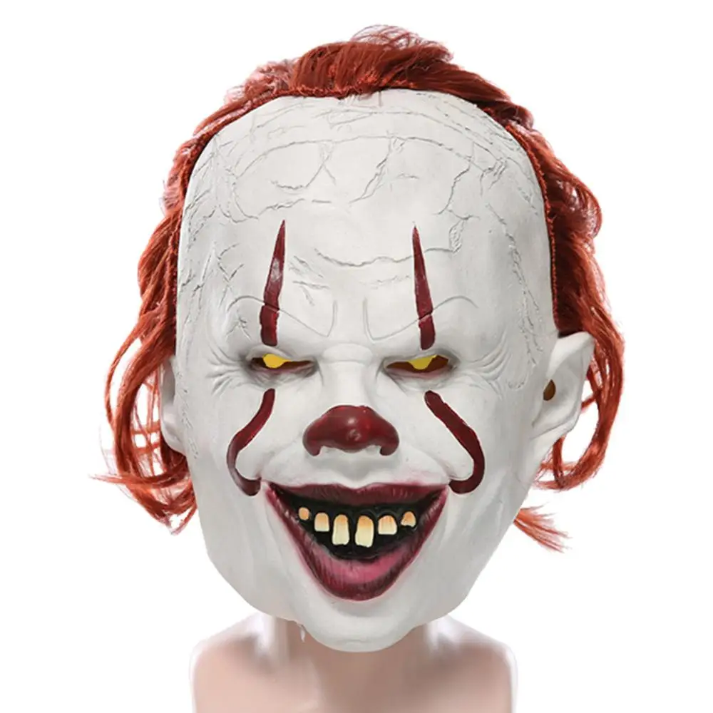 Маска пеннивайза Stephen King It: глава два 2 Косплэй Джокера головные уборы маска для хеллоуина и карнавала вечерние Джокер, клоун пугающая маска - Цвет: Smile Version