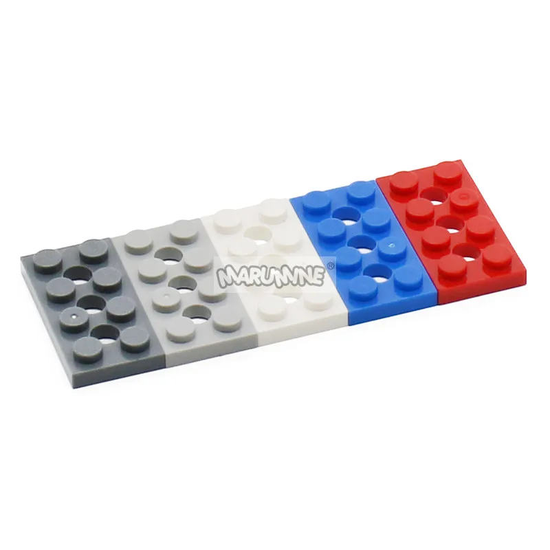 MARUMINE 2x4: Smartable Technic кирпичи пластины с отверстием 100 шт строительные блоки Мпц