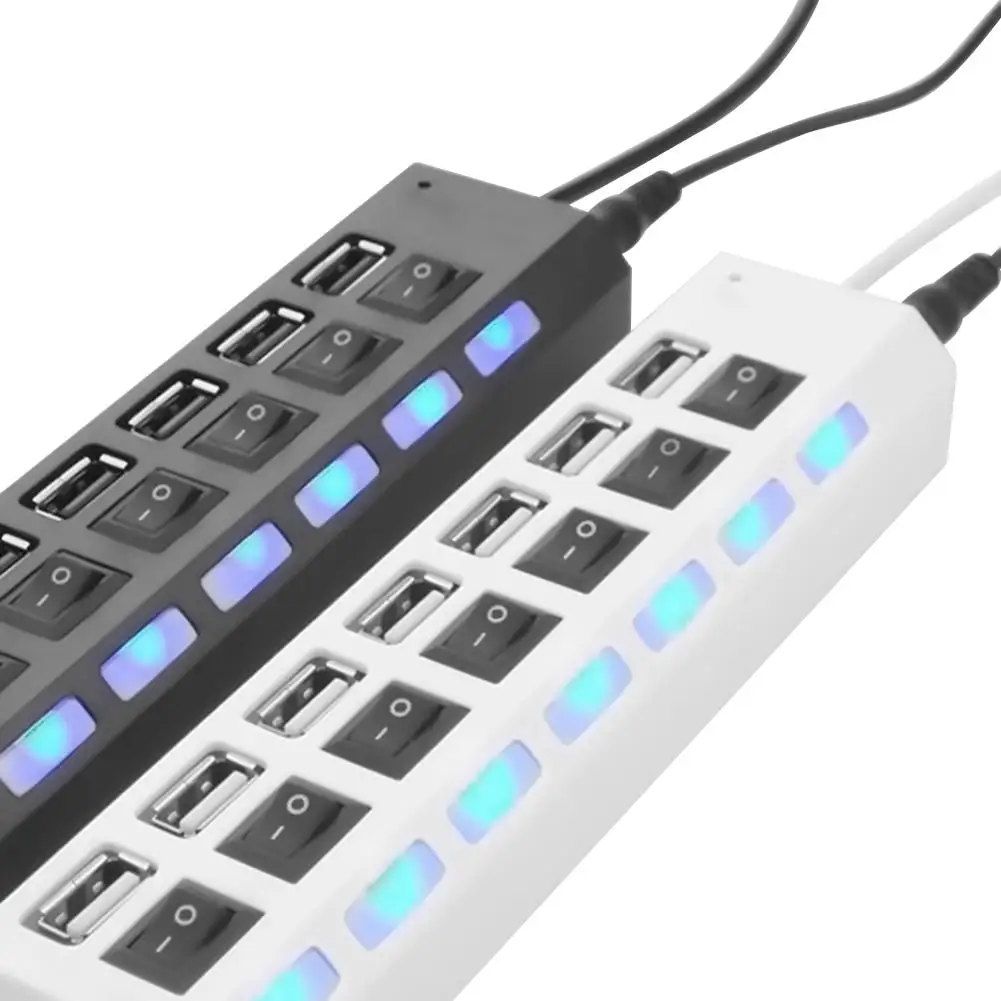 

usb Splitter HUB Portable 7 Ports USB 2.0 Expansion Hub Splitter Adapter for PC Laptop Computer Speed for Computer