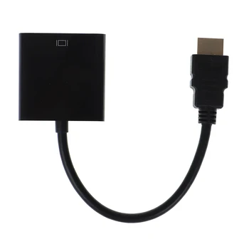 

Black HDMI to VGA adapter cable Projector monitor HD converter cable