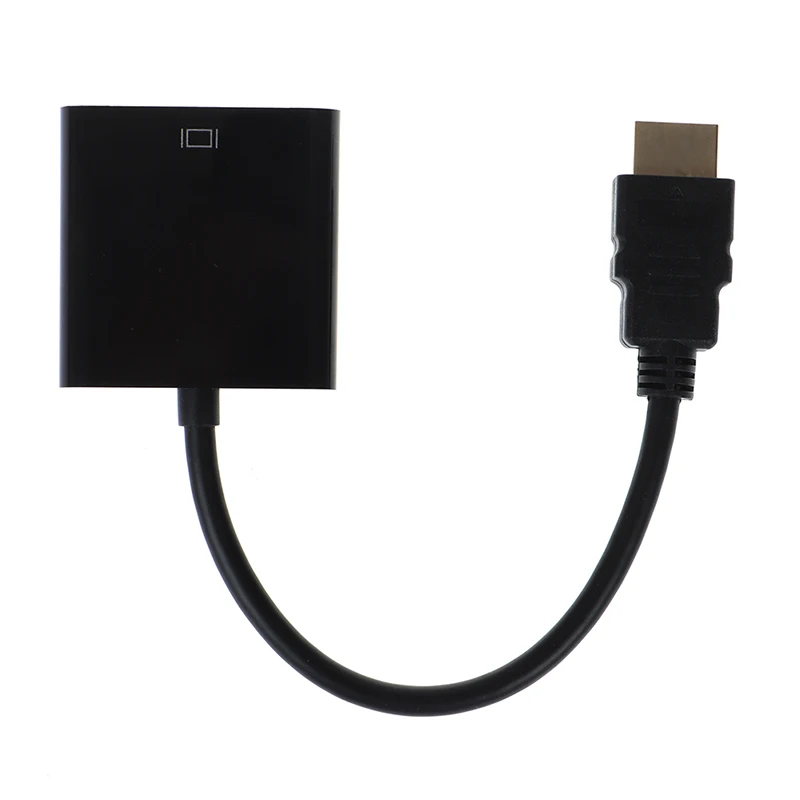Черный HDMI-совместимый с адаптером VGA кабель проектора монитора HD преобразователя