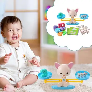 

Children Monkey Dog Digital Balance Toy Early Learning Addition Subtraction Toys Cultivate Hands-on and Thinking Skills