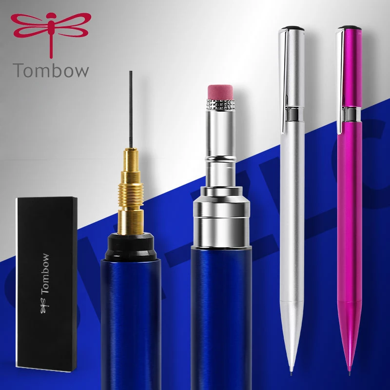 

1Pcs TOMBOW metal rod automatic pencil SH-ZLC sketch drawing 0.5mm simple solid color appearance black gift box pencil