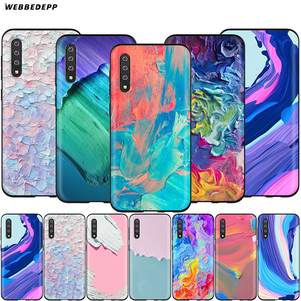 Чехол Webbedepp с цветным рисунком и пигментом для Samsung Galaxy A3 A5 A6 Plus A7 A8 A9 J6 M20 A10S A20S A30S A40S