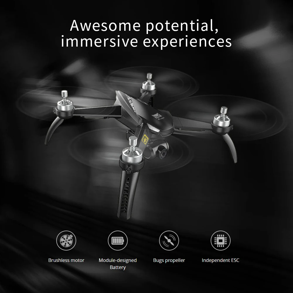 Rc B5w Дрон с бесщеточным двигателем камера с двигателем Hd 4k 1080p 5g Wi-Fi Fpv Камера Rc Helicopte Quadcopter Чрезвычайно Долгое Батарея жизнь, подарок