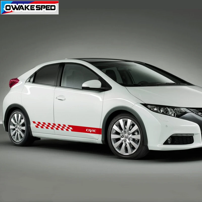 1 комплект гоночных полос для Honda CIVIC Тип R автомобильные двусторонние наклейки