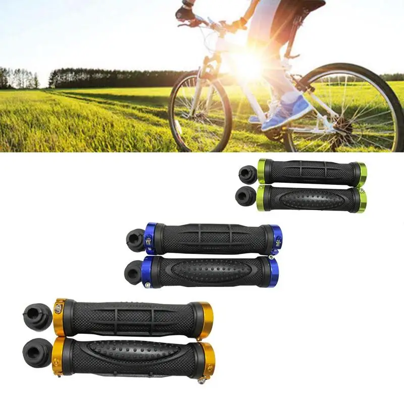 1 Pair Bicycle Handlebar Set Double Aluminum Ring With Jam Handlebars Mountain Bike Rider Grip Bicycle Accessories