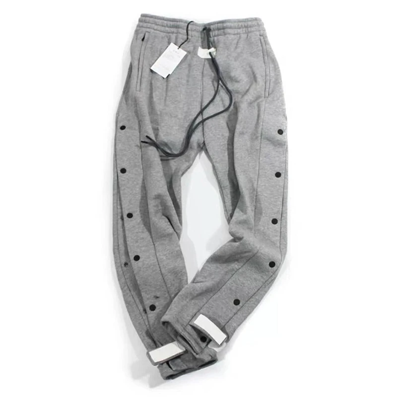 

2019 New Arrival God Sweatpants Double-breasted Button Popular Logo Leisure Hot Loose Cotton Elastic Waist Full Length Pants