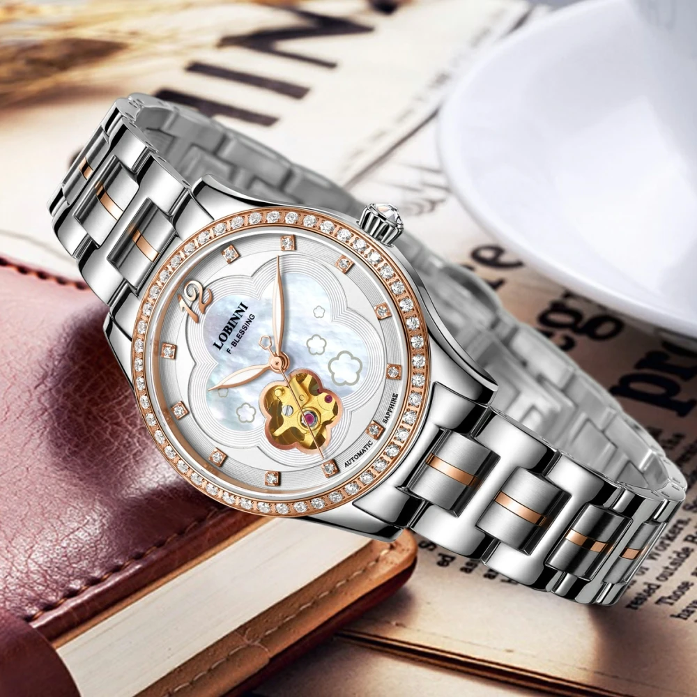 Швейцария luxry женские часы механические Япония MIYOTA водонепроницаемые montre femme