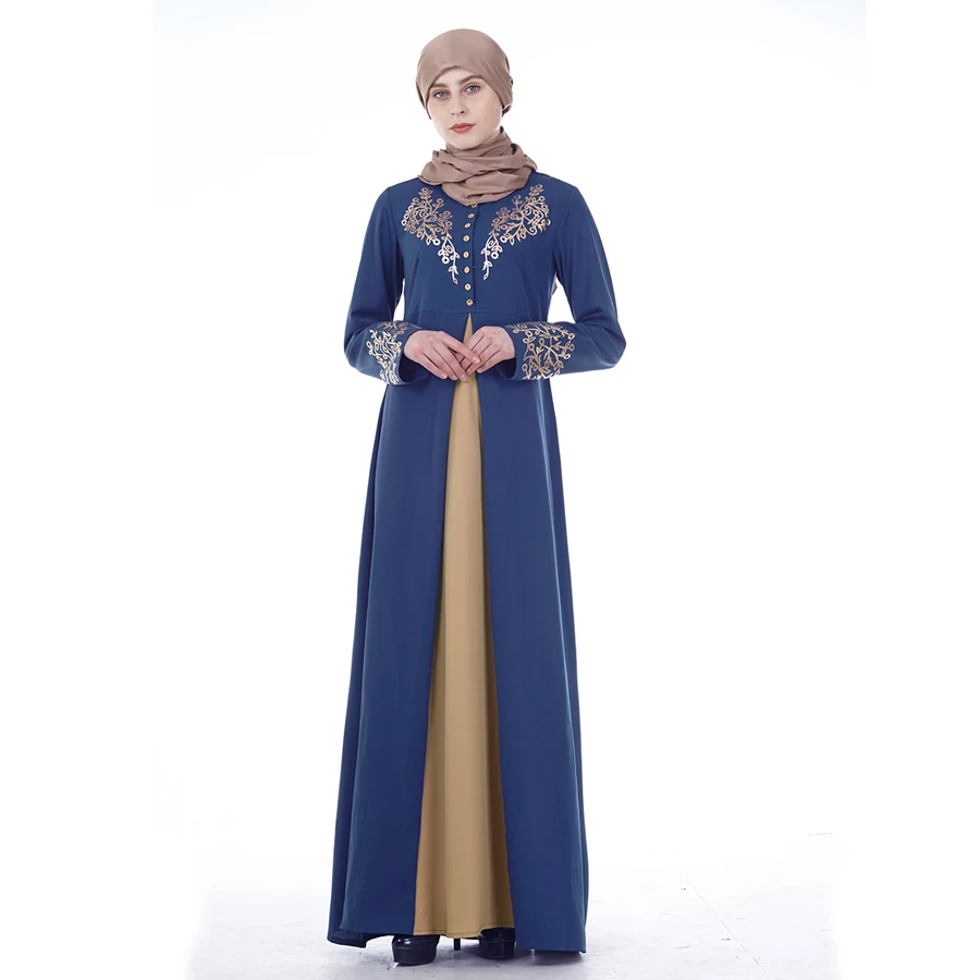 Мусульманское женское платье с длинным рукавом дубай макси abaya jalabiya исламская