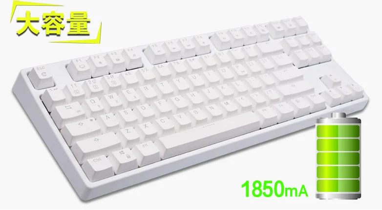 Teclado de Jogos sem Fio Bluetooth Teclado Mecânico Interruptor Cereja Marrom Vermelho Tkl Backlighting Branco Nkro Backlit 87