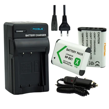 

bateria 1600mAh NP-BX1 Battery NP BX1+Euro/US Cable Car Charger for Sony Camera HDR-AS100v AS30v HX50 DSC-RX100 HX400 WX350 MV1