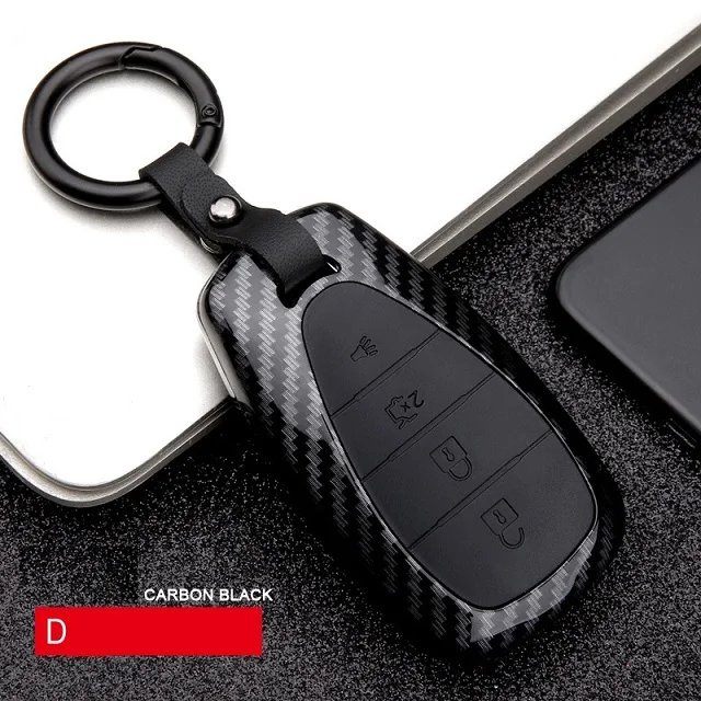 D Carbon black Автомобильный Стайлинг ABS углеродное волокно Автомобильный Дистанционный корпус умного ключа Крышка для CHEVROLET MALIBU EQUINOX CRUZE CAMARO - Название цвета: D Carbon black