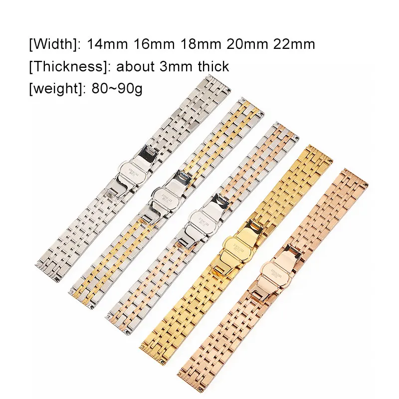 UTHAI S01 металлические Ремешки для наручных часов, браслет для женщин, 20 мм, ремешок для часов, модный, серебряный, твердый, нержавеющая сталь, роскошный, 22 мм, ремешок для часов