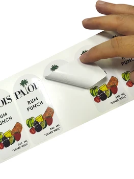 

Waterproof PVC Bottle Label Custom High Adhesive Jar Wrapper Colorful Personalise Logo and Free Design