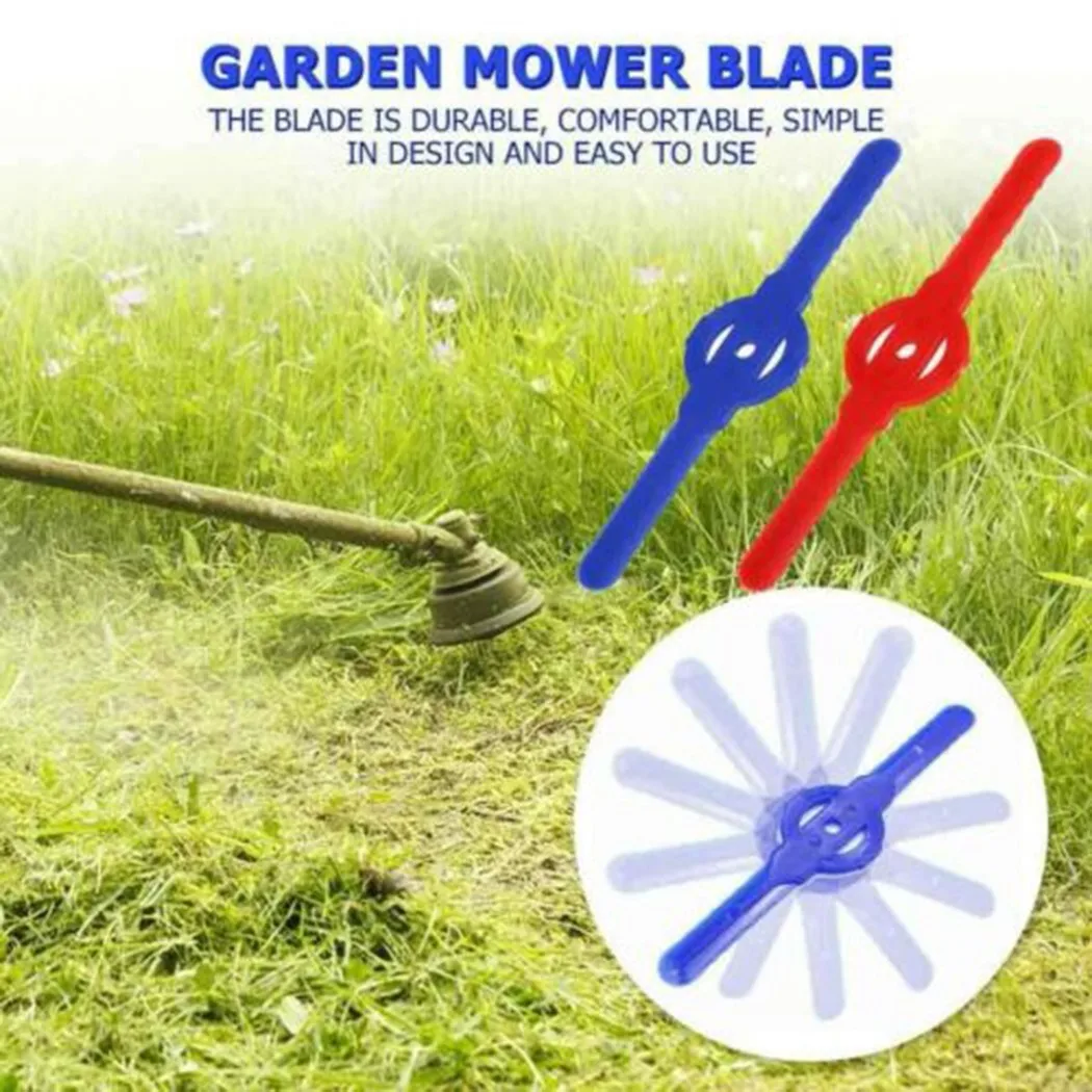 Grass Trimmer Strimmer Trimmer Parts Grass Trimmer Accessory Trimming Blade 20PCS Plastic Cutter Blades For Electric Cordless Grass Trimmer Strimmer Tools Replacement For Cutting Head Blade Of Lawn Mower