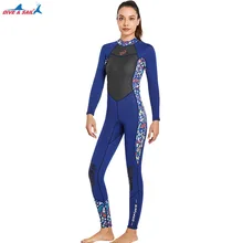 

3MM Women Scuba Neoprene Keep Warm Triathlon Diving Bathing Suit Long Sleeve Sport Snorkeling Spearfishing Surfing Swim Wetsuit