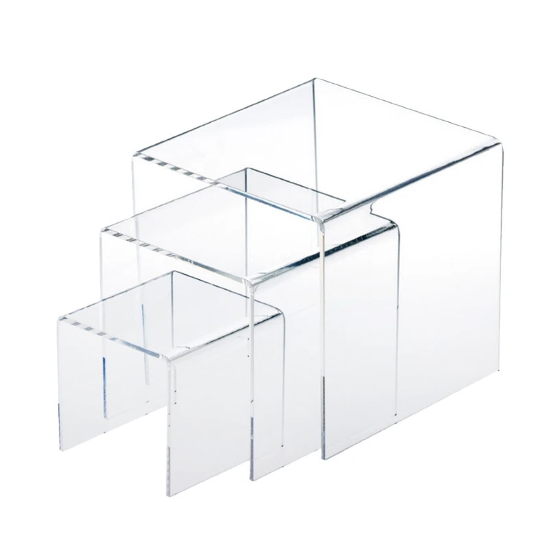 Details about   Lots 3 Premium Acrylic Risers Display Stands Showcase for Products Jewelry 