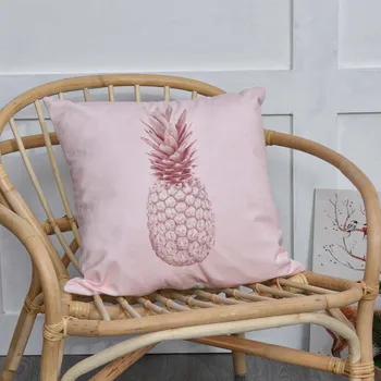 

Pink short plush printed pineapple cushion cushion sofa sofa chair home decoration car cushion cover