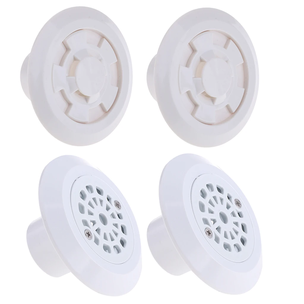 Pack of 4 Above Ground Pool Complete Return Inlet Outlet Jet Fitting with Drainers Swimming Pool Accessories
