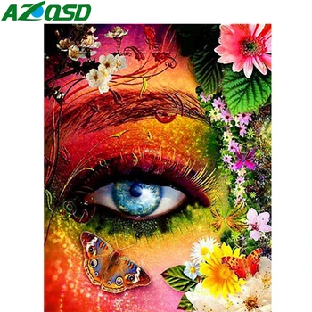 

AZQSD DIY Painting By Numbers Abstract Portrait Handpainted Gift Art Acrylic Paint Coloring By Numbers Woman Canvas Home Decor