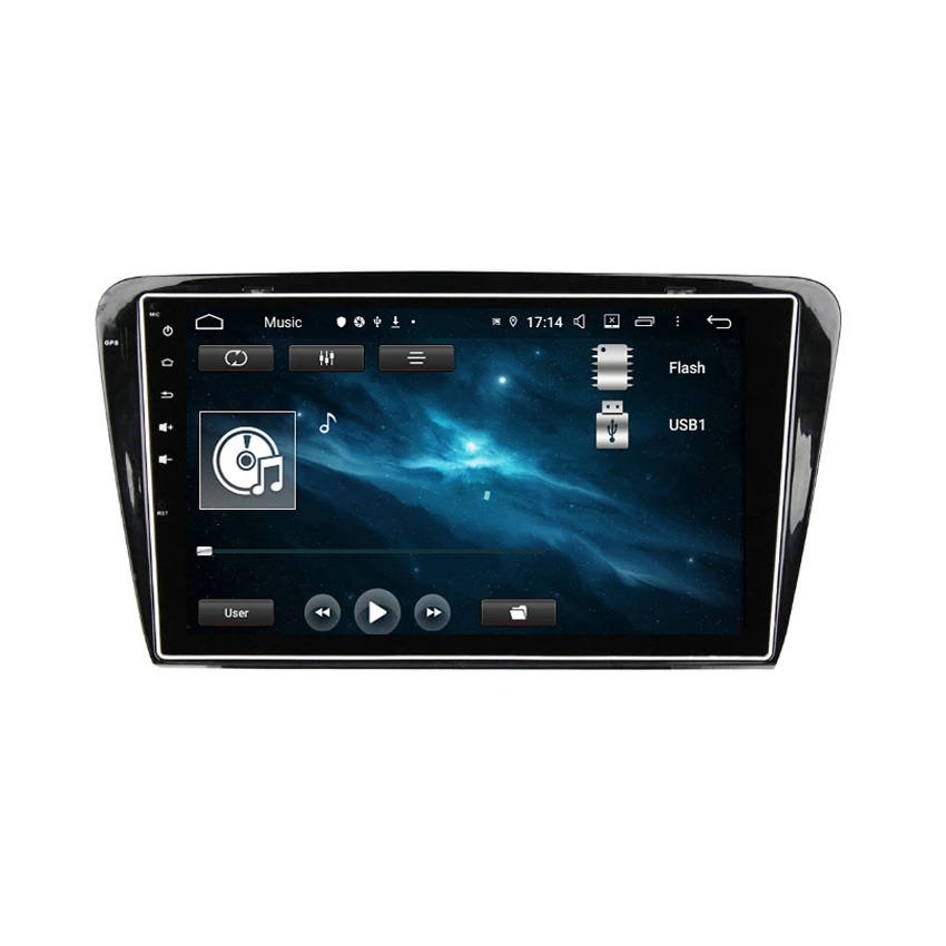 Cheap Car radio Android multimedia player For SKODA Octavia 2014-2015 Car DVR navigation integrated machine 4