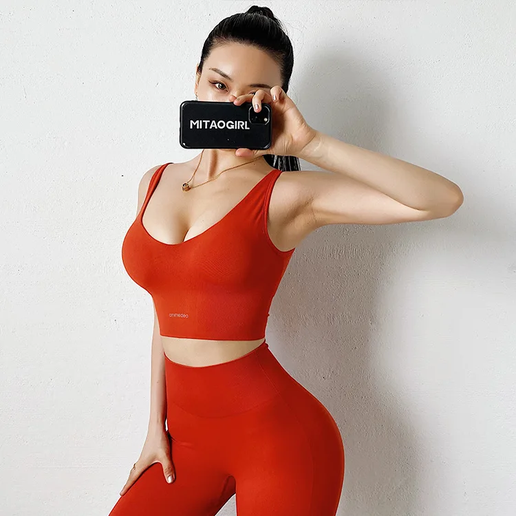 Комплект спортивной одежды для йоги 2 шт. женская одежда спортзала фитнеса