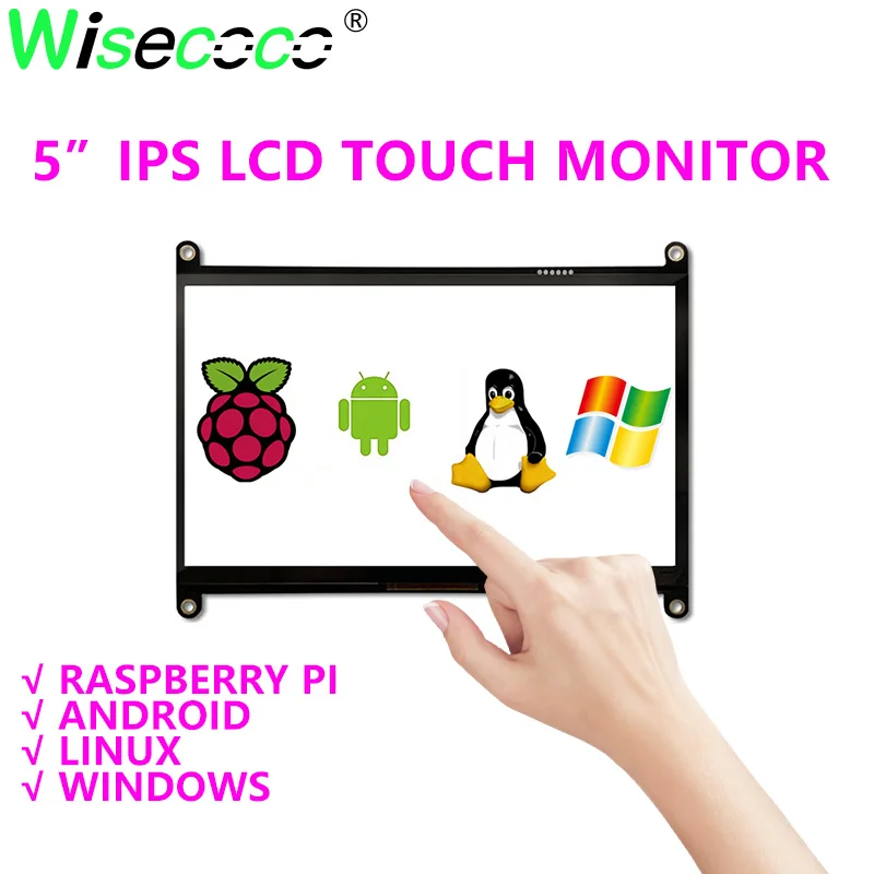 Monitor Lcd Touch Ips Raspberry Pi Da 5 Pollici Tutto In Uno 800X480 Android Windows Linux Raspberry Pi Monitor