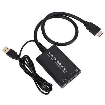 

Black 4K 3D 4X2 HDMI Audio Switcher Splitter Extractor SPDIF Optical Video Converter