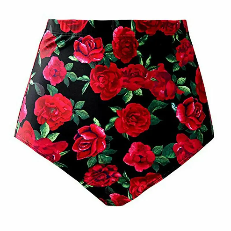 Women High Waist Short Bottom Plus Size Swimsuit Swimwear Bathing Bikini Pant Solid Sexy Swimming Bottom Shorts