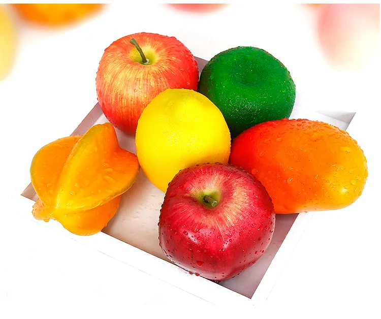 1:1 ratio Artificial Apple Fake Fruit Home Decoration Simulation Orange Ornament Craft Food Photography props Fruit combination