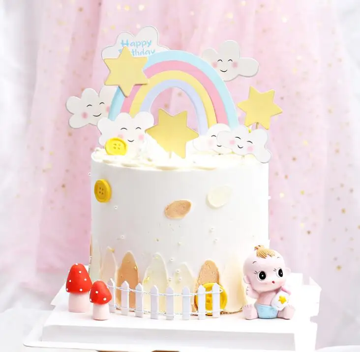Топпер для торта Dumbo Радужный торт украшение детский душ день рождения девочки мальчика украшение
