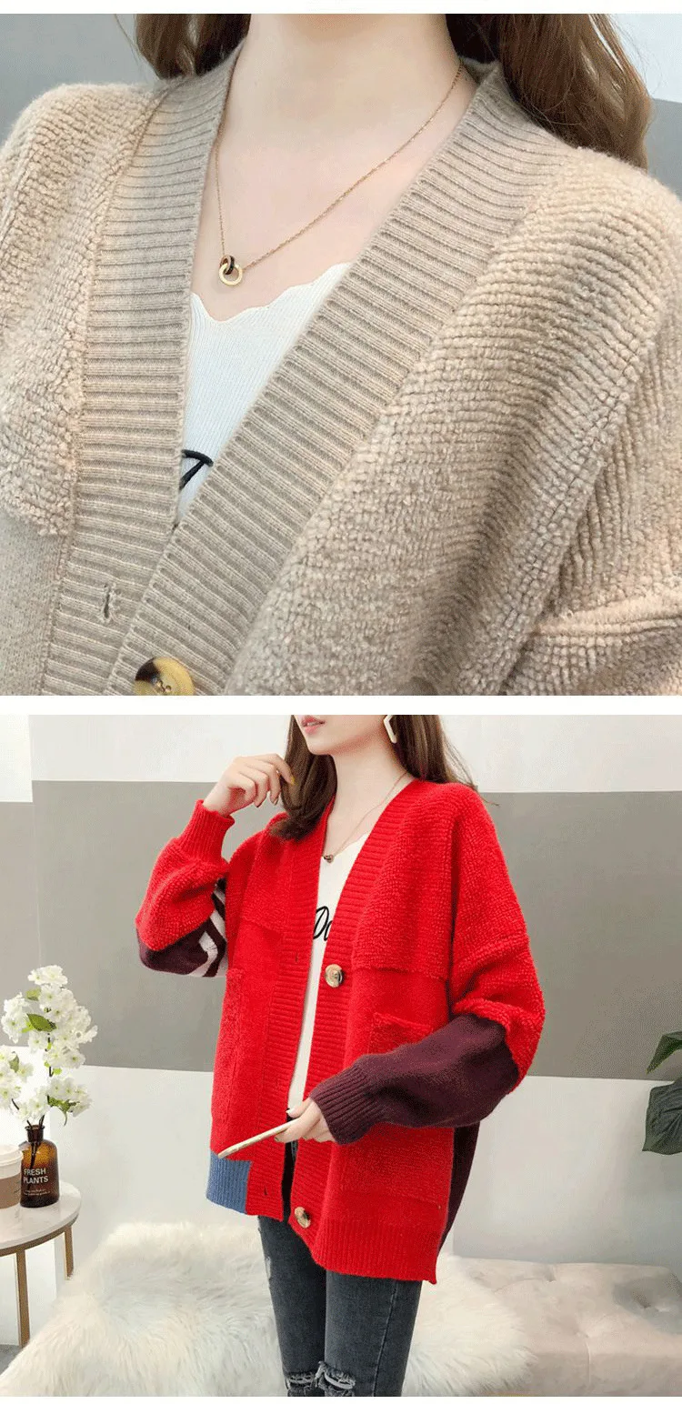 H. SA зимняя одежда для женщин толстый теплый свитер и кардиганы задняя Повседневная футболка с принтом свободное пончо негабаритное вязаное пальто