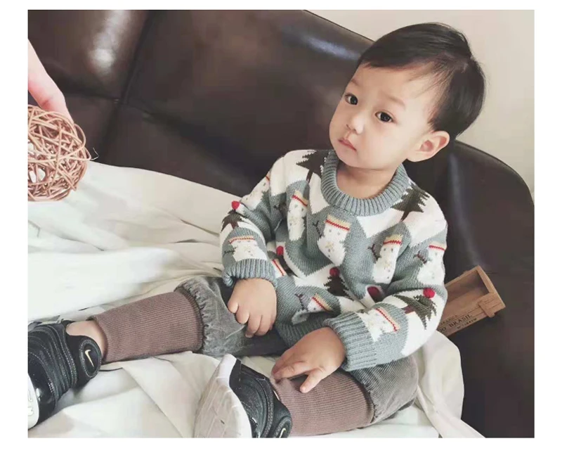 Family Matching Sweater Knitting Snowman Sweaters Christmas Tree Pullover Mom Daughter Son Warm Clothes Two Colors Outwear 2019_06.jpg_.webp