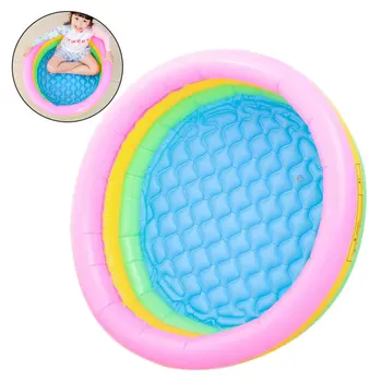 

1pc Inflatable Round Pool Bathtub PVC Thickened Water Mattress Three Color Tricyclic Swimming Pool for Children Kids