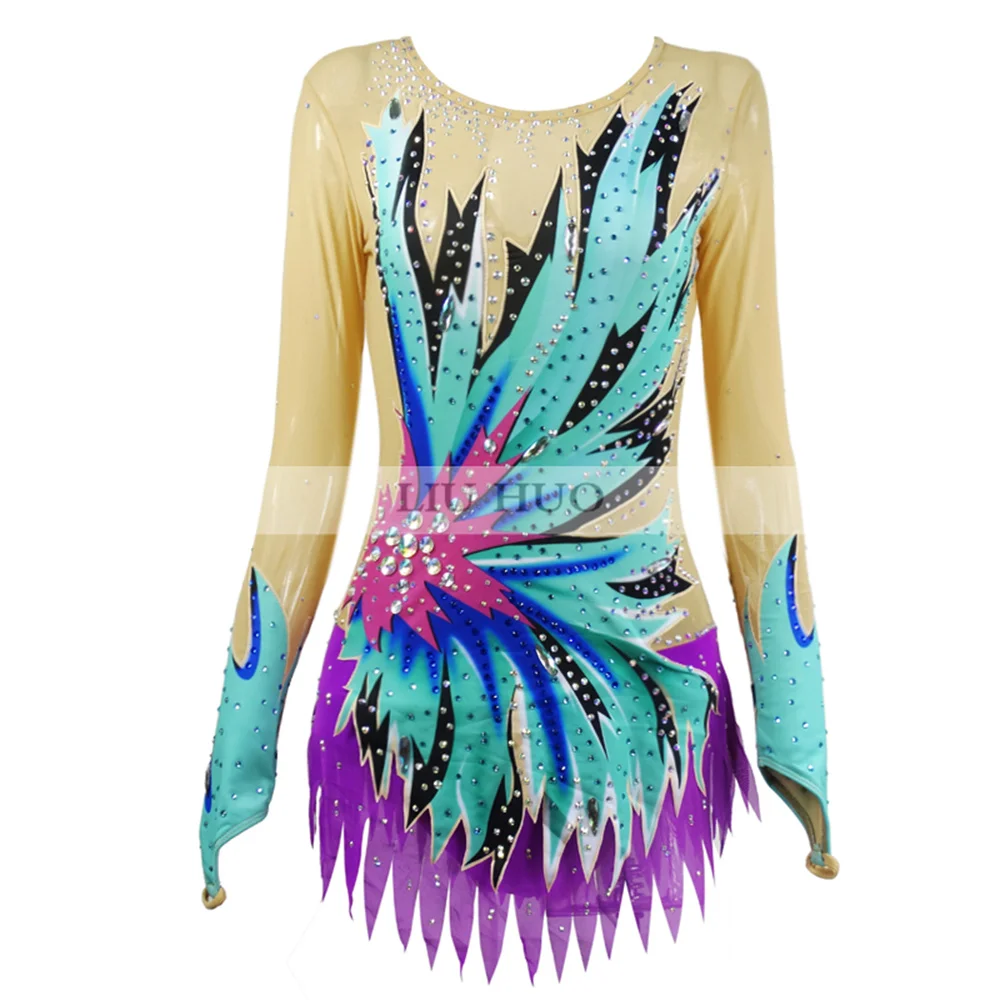 

LIUHUO Figure Skating Dress Women's Girls' Ice Performance Rhythmic Gymnastics Competition Leotard Artistic Costume Multicolor
