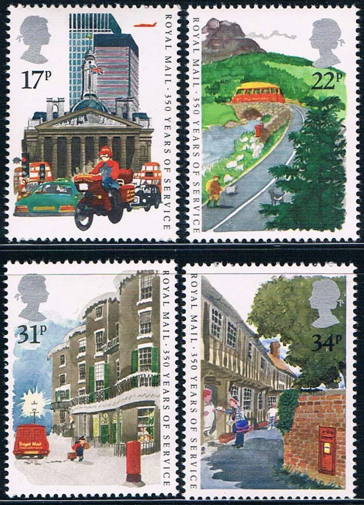 Set New UK GB England British Post Stamp 1986 Francobolli di regressione cometa del Regno Unito JCNL 4Pcs