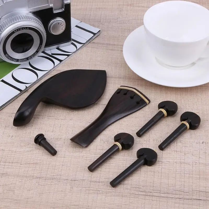 1 компл. 4/4-3/4 черный натуральный черное дерево скрипка шинрест хвостовая часть колышки Хвостовая колонна