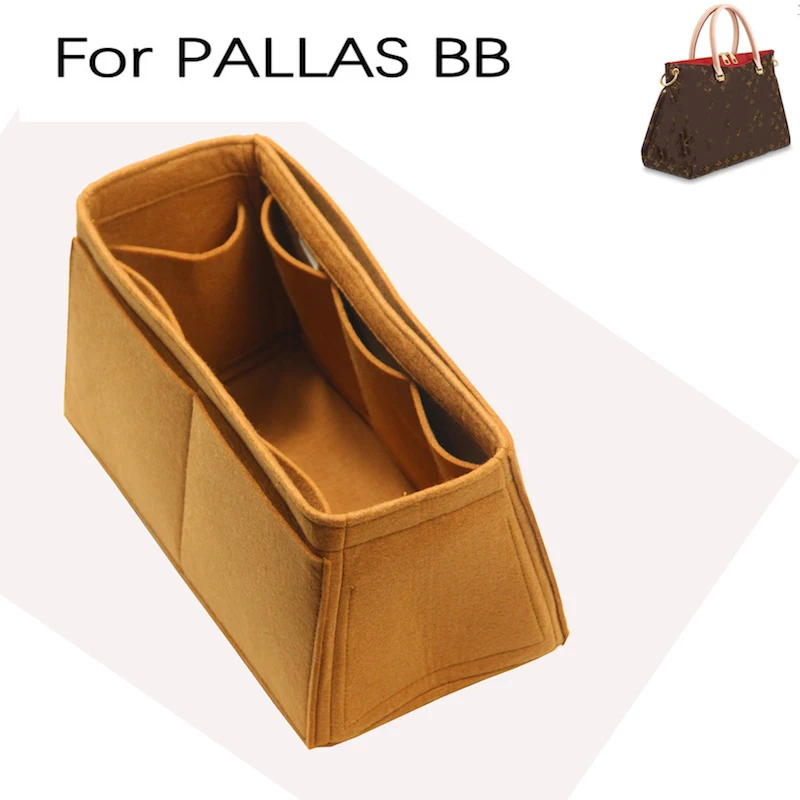 For Pallas BB Purse Organizer Insert Bags Organizer Makeup Handbag-3MM Felt Premium(Handmade/20 Colors)