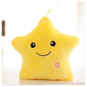 

40*35CM 1pcs Stuffed Dolls LED Stars Light Colorful Pillows Popular Plush Toys for Kids Yellow