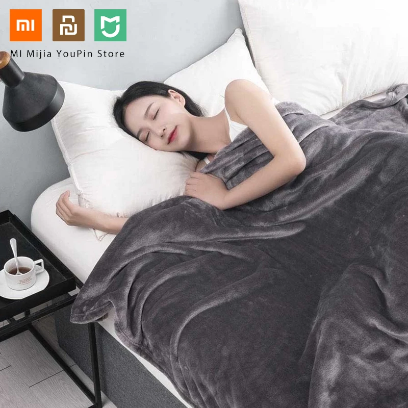Xiaomi Mijia COMO гостиная фланель сплошной теплый бархат антибактериальное одеяло антистатические для простыней и офиса дома 3 цвета